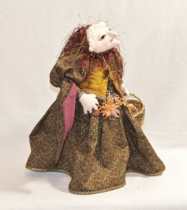 Cloth figure by Beth Ann Williams. Pattern by Julie McCullough of Magic Threads.