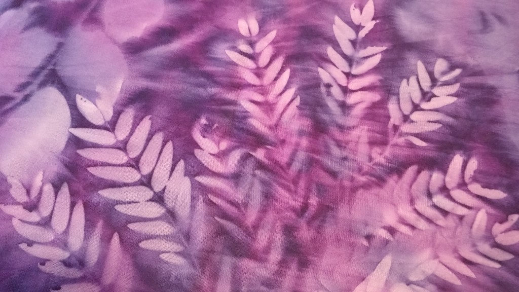 Sun printed fabric using Pebeo Setacolor Transparent. (This piece might be from Langa Lapu fabrics.)