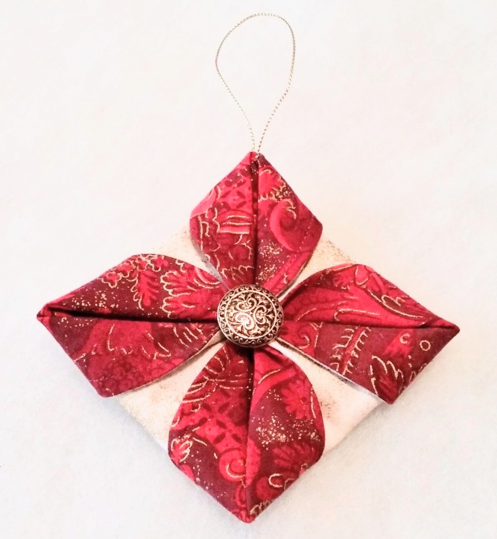 Folded Fabric Ornaments to Sew – Tutorial, Part 2