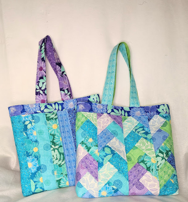 One jelly roll, two totes : r/quilting