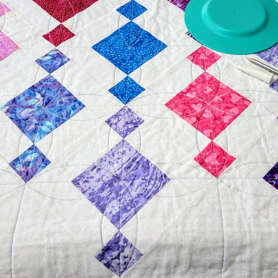 Walking Foot Quilting for My Beads/Chandelier Quilt